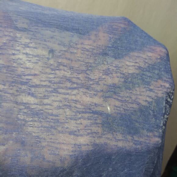 Cejon Blue Open Front Cardigan Kimono Short Size OSFM - Picture 6 of 8